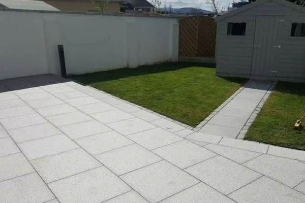 Patio and lawn